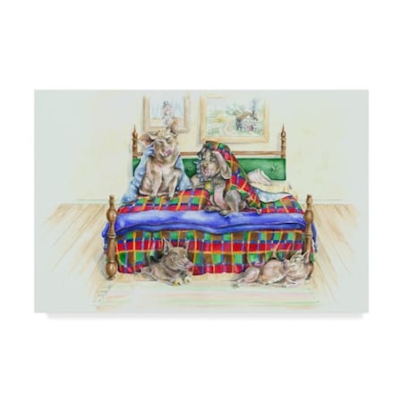 Charlsie Kelly 'Pigs In A Blanket' Canvas Art,12x19
